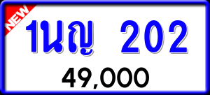 ทะเบียนรถ 1นญ 202 ผลรวม 14