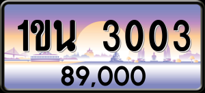 ทะเบียนรถ 1ขน 3003 ผลรวม 15