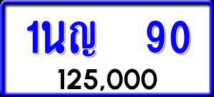 ทะเบียนรถ 1นญ 90 ผลรวม 19