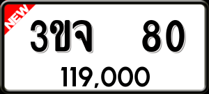 ทะเบียนรถ 3ขจ 80 ผลรวม 19