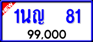 ทะเบียนรถ 1นญ 81 ผลรวม 19